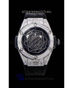 Hublot Big Bang One Click Sang Bleu 1:1 Mirror Replica in Stainless Steel Casing 45MM - Black Dial
