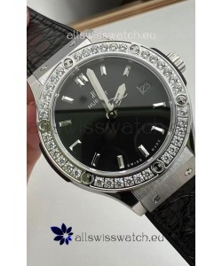 Hublot Classic Fusion Stainless Steel 33MM Black Dial Swiss Quartz Movement Watch 1:1 Mirror Quality