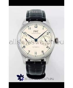 IWC Super Clone Portugieser Swiss 1:1 Mirror Replica Watch White Dial Steel Case Watch