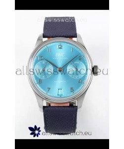IWC Super Clone Portugieser Swiss 1:1 Mirror Replica Watch Turquoise Dial Steel Case Watch