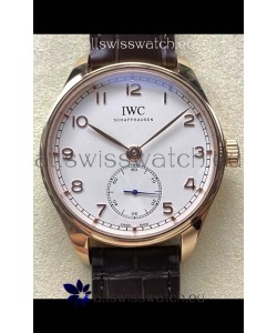 IWC Portugieser Super Clone Automatic 41 IW358306 White Dial Rose Gold Casing