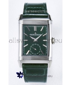 Jaeger-LeCoultre Reverso Super Clone DuoFace Green/White Steel Replica Watch 