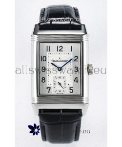 Jaeger-LeCoultre Reverso Super Clone DuoFace Black/White Steel Replica Watch 