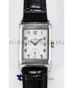Jaeger-LeCoultre Reverso Super Clone DuoFace Black/White Steel Replica Watch 