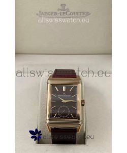 Jaeger-LeCoultre Reverso DuoFace Rose Gold Casing Watch Red Dial in Swiss Automatic Movement