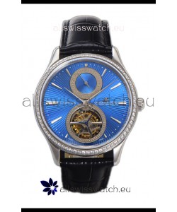 Jaeger LeCoultre Master Ultra-Thin Tourbillon Blue Dial Stainless Steel Casing