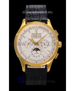Jaeger LeCoultre Master Control Chronograph Calendar Yellow Gold Swiss Replica Watch 