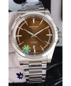 Longines Conquest Automatic Brown Dial Automatic Watch in Steel Casing