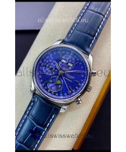 Longines Master Collection REF L2.673.4.92.0 Swiss Replica Watch in Blue Dial Leather Strap
