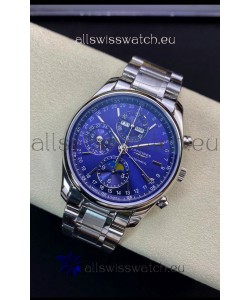 Longines Master Collection REF L2.673.4.92.6 Swiss Replica Watch in Blue Dial Steel Strap