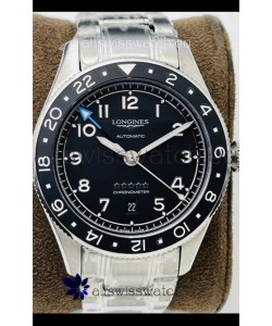 Longines Spirit ZULU Time 1:1 Mirror Replica Watch in 904L Steel Casing - Swiss L844.4 Automatic Movement