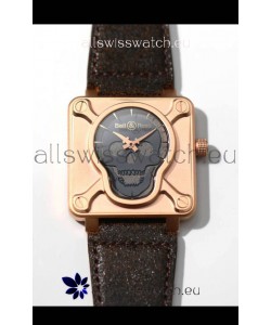 Bell & Ross BR0192 Skull Edition Bronze Casing GREY Skull on Grey Layer Swiss Replica Watch 