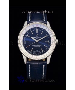 Breitling Navitimer 1 Automatic Swiss Replica Watch in Blue Dial - Leather Strap