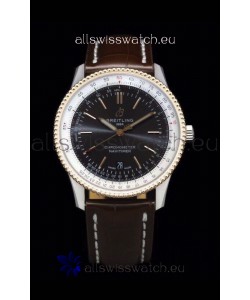 Breitling Navitimer 1 Automatic Swiss Replica Watch in Brown Dial Rose Gold Bezel