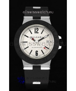 Bvlgari Aluminum 1:1 Mirror Swisss Replica Watch in White Dial 