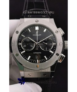 Hublot Classic Fusion Chronograph Stainless Steel Casing Black Dial 1:1 Mirror Replica Watch 