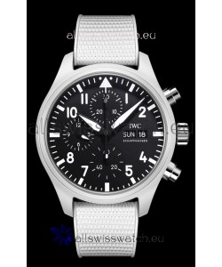 IWC Pilot's Chronograph Top Gun Ceramic IW389105 1:1 Mirror Replica in Black Dial 