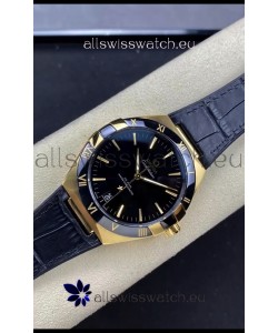 Omega Co-Axial Constellation 41MM 904L Rose Gold Steel Black Dial 1:1 Mirror Replica Watch