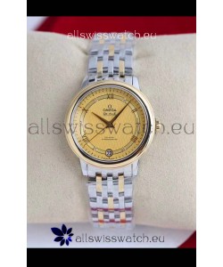 Omega De Ville Edition Swiss Automatic Watch in Two Tone Rose Yellow Gold - Gold Dial