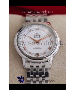Omega De Ville Edition Swiss Automatic Watch in Stainless Steel Casing Rose Gold Hands