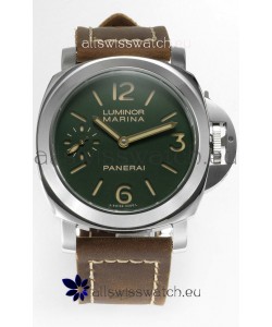 Panerai Luminor Marina 8 Days PAM00911 Green Dial 1:1 Mirror Quality - 904L Steel in Leather Strap