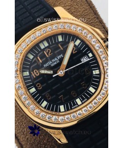 Patek Philippe Aquanaut 5067A Swiss Replica Watch in Yellow Gold Black Dial - 35MM