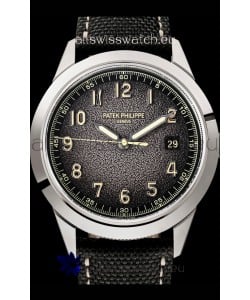 Patek Philippe Calatrava 5226G-001 904L Steel 1:1 Mirror Replica Watch Hybrid Leather/Canvas Strap