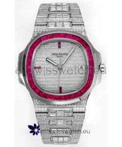 Patek Philippe Nautilus 5711/A Swiss Replica Watch 1:1 Mirror Replica in 904L Steel Diamonds Casing