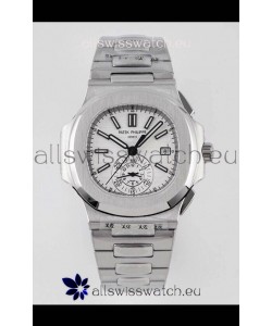 Patek Philippe Nautilus 5980/1A 904L Steel Case in White Dial - 1:1 Mirror Replica