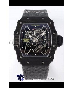 Richard Mille RM35-01 Rafael Nadal Carbon Fiber Casing with Genuine Tourbillon Super Clone Watch 