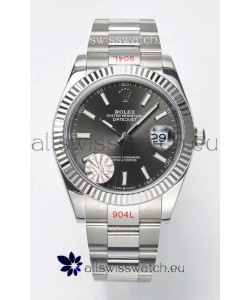 Rolex Datejust Cal.3235 Movement Swiss Watch 1:1 Mirror Replica 904L Steel 41MM - Grey Dial 
