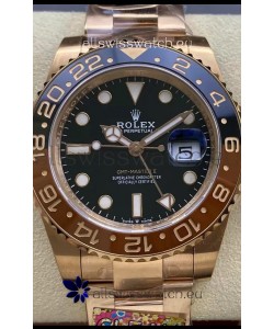 Rolex GMT Masters II M126715CHNR Everose Gold Swiss Replica 1:1 Mirror Watch - 904L Steel 