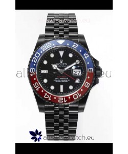 Rolex GMT Masters II REF.126710BLRO PEPSI BLAKEN Swiss Replica - 904L Steel in DLC Coating