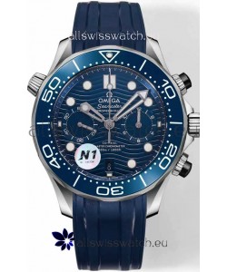 Omega Seamaster Co-Axial Master Chronograph Stainless Steel Blue Strap 44MM 1:1 Mirror Replica