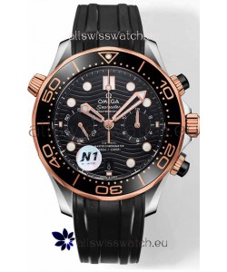 Omega Seamaster Co-Axial Master Chronograph Two Tone Black Dial 44MM 1:1 Mirror Replica