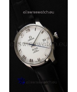 Omega De-Ville Annual Calendar Co-Axial Swiss Replica Watch 1:1 Mirror Edition in White Dial