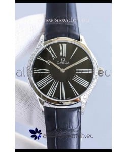 Omega De Ville Tresor Edition Swiss Quartz Watch 36MM Steel Casing Black Dial