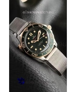 Omega Seamaster Super Clone 300M Diver Titanium Two Tone Green Dial Watch 