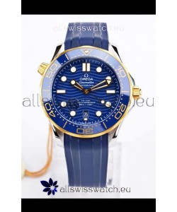 Omega Seamaster 300M Co-Axial Master Chronometer Blue Dial Two Tone Casing 1:1 Mirror Replica
