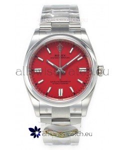 Rolex Oyster Perpetual Super Clone REF#126000 36MM Swiss Movement Swiss Replica Red Dial Swiss Replica
