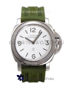 Panerai Luminor Base Logo PAM1087 White Dial 1:1 Mirror Quality - 904L Steel in Rubber Strap