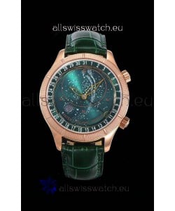 Patek Philippe 6102R Grand Compilations Handwind Swiss Replica Watch - Rugged Bezel Green Dial