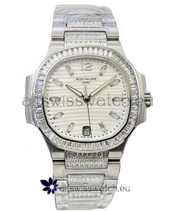 Patek Philippe Nautilus 7118 35MM 1:1 Stainless Steel White Dial 1:1 Mirror Replica Watch