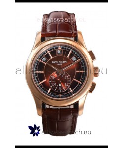 Patek Philippe 5205 Complications Moonphase Brown Dial 1:1 Mirror Swiss Replica Watch