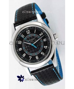 Patek Philippe Calatrava 6007 Black Dial Blue Hands 904L Steel Casing 1:1 Mirror Replica Watch