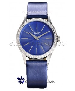 Patek Philippe Calatrava 4997 Ladies Steel Case Blue Dial with Swiss Automatic Movement Watch