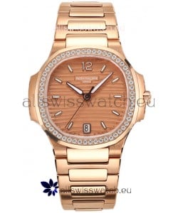 Patek Philippe Nautilus 7118R 35MM 1:1 Rose Gold Case & Dial 1:1 Mirror Replica Watch