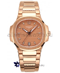Patek Philippe Nautilus 7118R 35MM 1:1 Rose Gold Case & Dial 1:1 Mirror Replica Watch