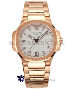 Patek Philippe Nautilus 7118R 35MM 1:1 Rose Gold White Dial 1:1 Mirror Replica Watch