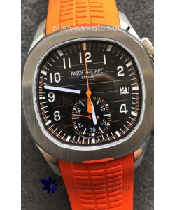 Patek Philippe Aquanaut 5968 Chronograph Steel Casing Orange Strap Watch in Swiss Automatic Movement